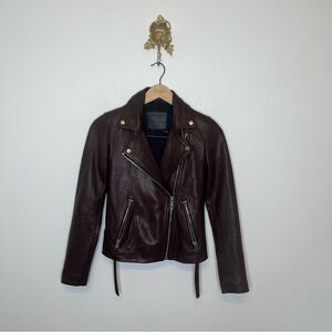 Allsaints Dalby Biker Jacket Brown 2